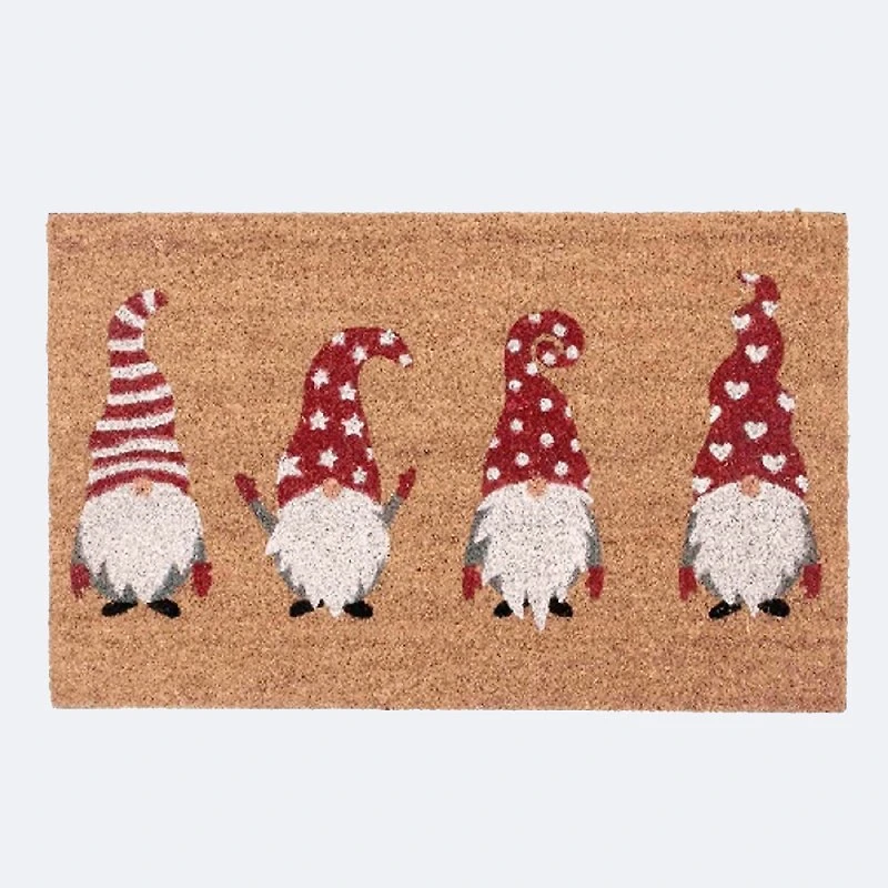 Coir Door Mat-Four Gnomes