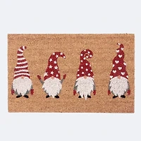 Coir Door Mat-Four Gnomes