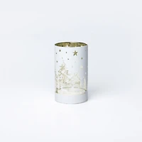 LED Cylinder Small-White Tree