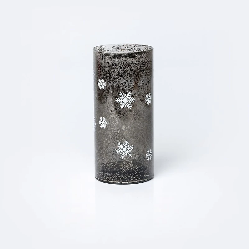 LED Cylinder Lg - Snowflake