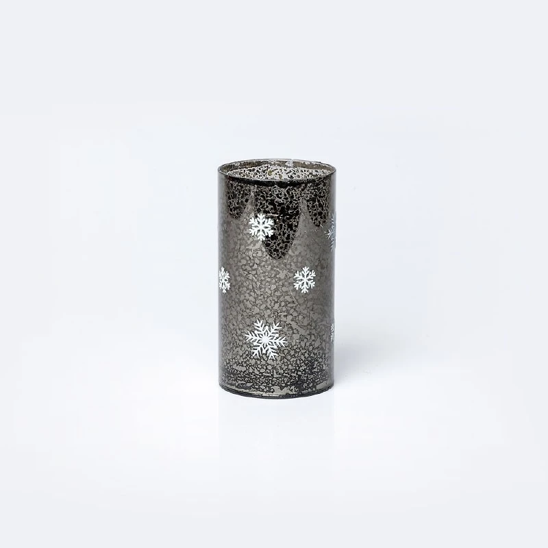 LED Cylinder Sm - Snowflake