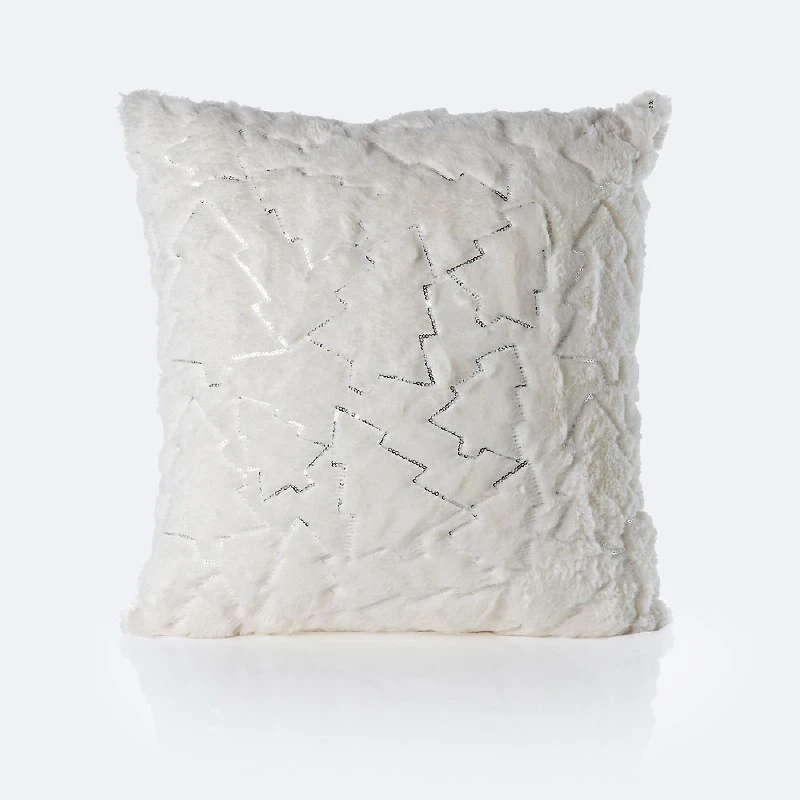 Furry Pillow - Ivory Tree