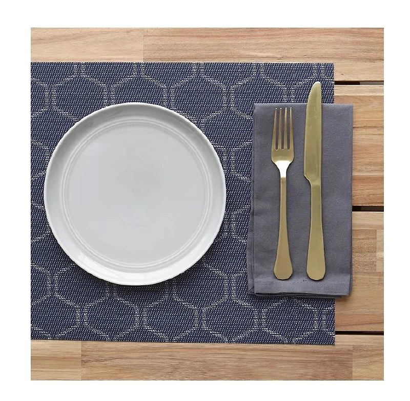 Vinyl Placemat - Navy Honeycomb