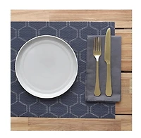 Vinyl Placemat - Navy Honeycomb