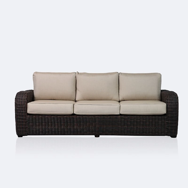 Willow Sofa - Brown Mixed Wicker/Sand Cushion