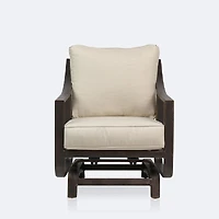 Riviera Rocker Club Chair - Brushed Mahoganny Frame/Cream Cushion