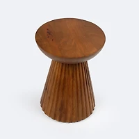 Ambrose Hourglass Accent Table - Natural Shesham