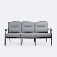 Belvedere Aluminum Sofa - Brushed Grey