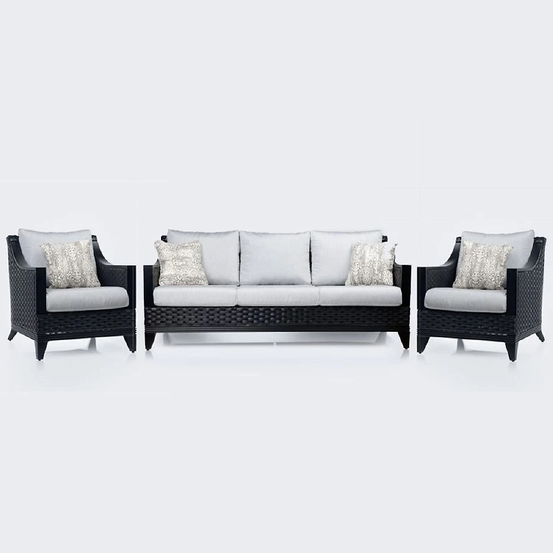Belvedere Wicker Set in Black