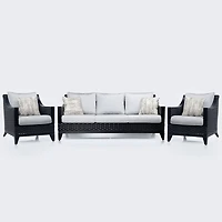 Belvedere Wicker Set in Black
