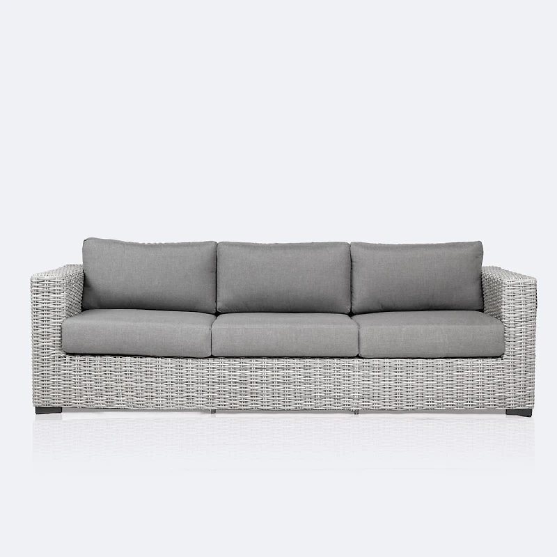 Driftwood Sofa - Light Grey Wicker/Iron Grey Cushion