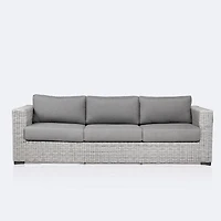 Driftwood Sofa - Light Grey Wicker/Iron Grey Cushion