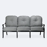 Blanca Sofa – Black Tippet Frame – Dark Grey Cushions