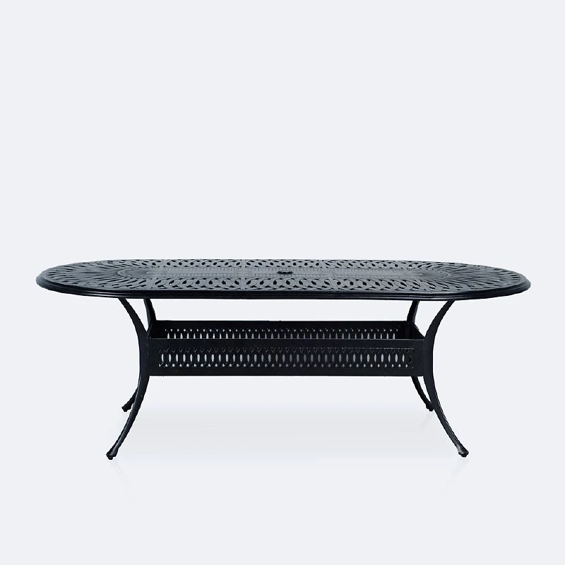Breeze 42"x87'’ Oval Dining Table – Black Tippet