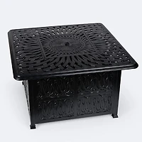 Breeze 42" Square Firepit Table - Black Tippet