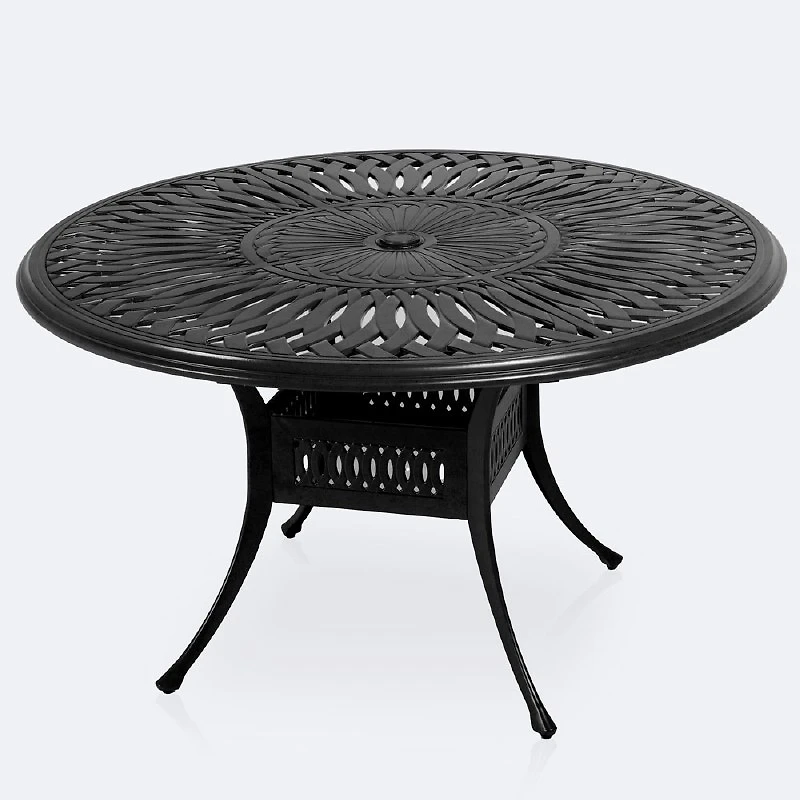 Breeze 60" Round Dining Table - Black Tippet