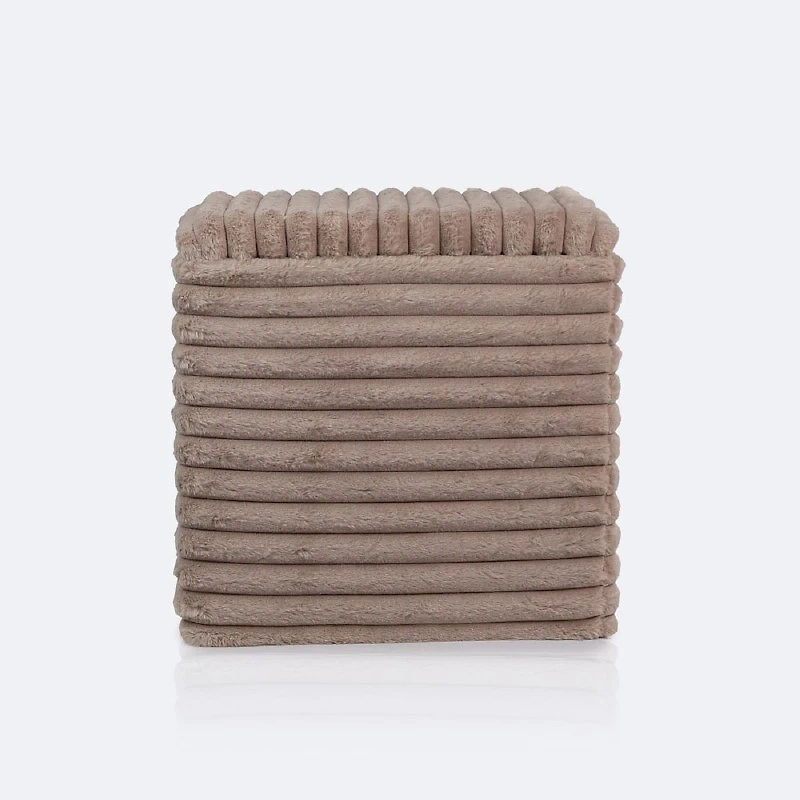 Cozy Storage Ottoman - Taupe