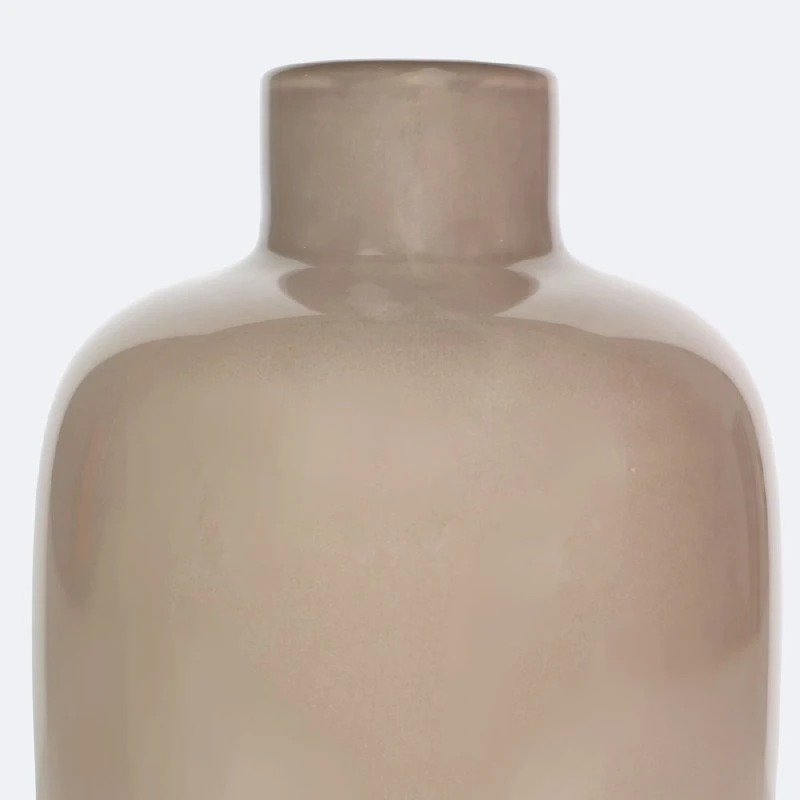 Glass Vase 28cm - Taupe