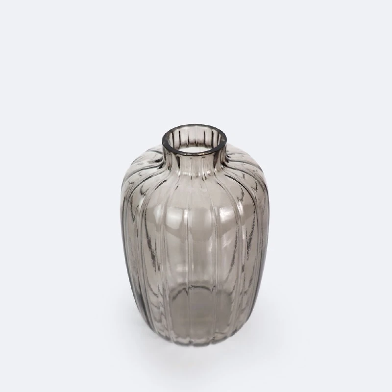 Glass Vase - Medium - Smokey