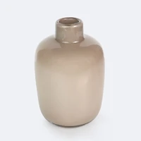 Glass Vase  24cm - Taupe