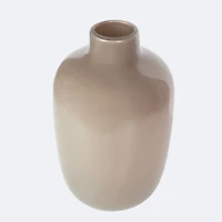 Glass Vase  30cm - Taupe