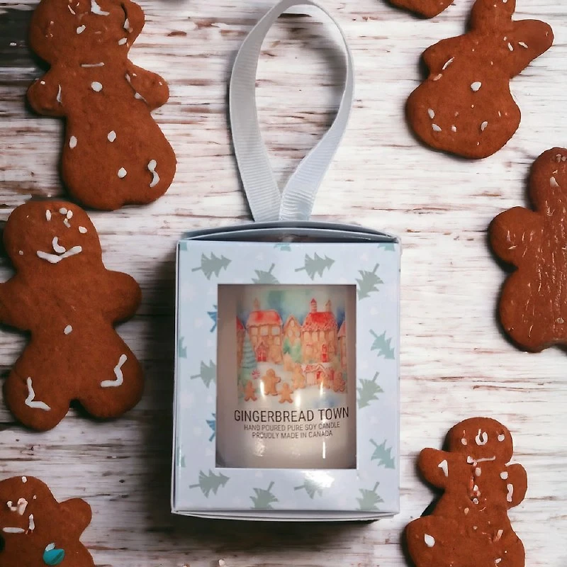 Gingerbread Town - 3 Oz Christmas Ornament Candle