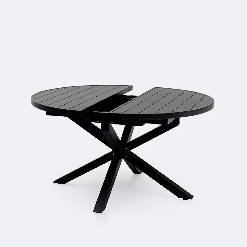 Darwin Round Extendable Dining Table - Black