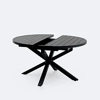 Darwin Round Extendable Dining Table - Black