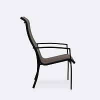 Dina Armchair - Black Frame / Tweed Padded Sling