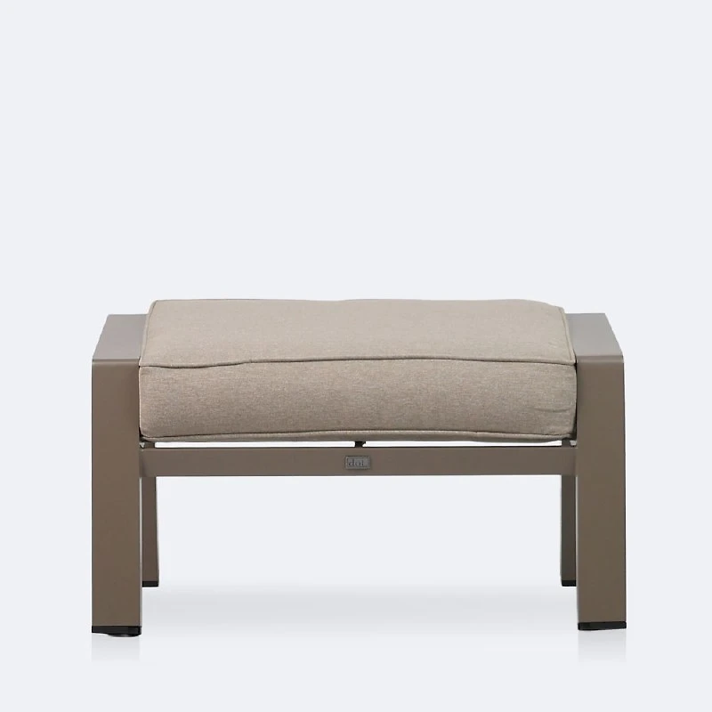 Elloise Ottoman - Taupe Frame, Sand Cushions