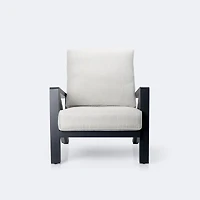Eros Club Chair, Black Frame, Sand Cushions