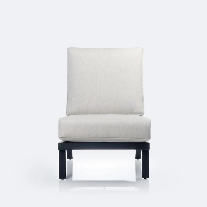 Eros Side Chair, Black Frame, Sand Cushions
