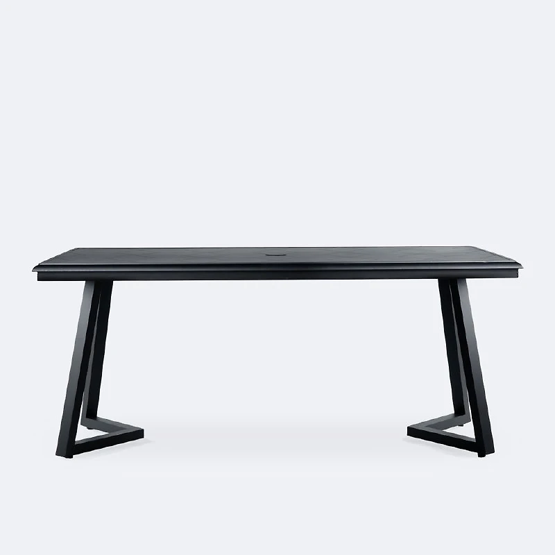 Geometric 38x70 Dining Table – Black