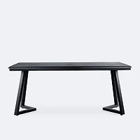 Geometric 38x70 Dining Table – Black