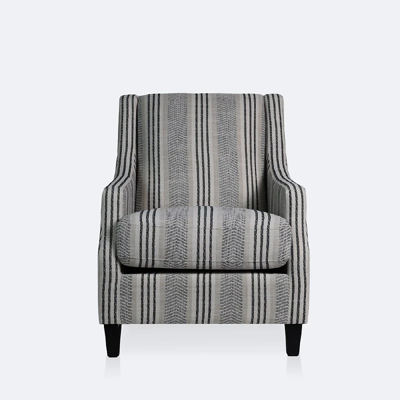 Griffin Accent Chair - Black & White Stripe