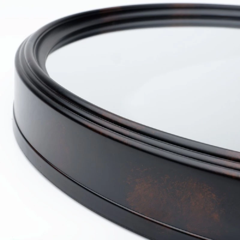 Gwendoline Wall Mirror- Round Black
