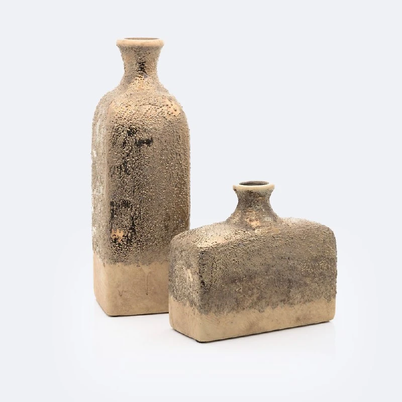 Ceramic Rustic Gold Vase