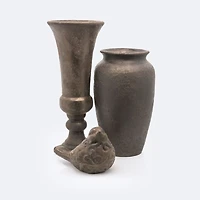 Ceramic Pewter Vase