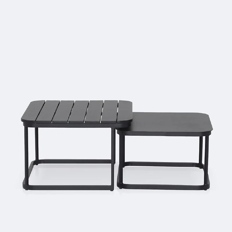 Kyoto Nesting Coffee Table Set - Black Frame