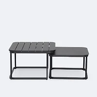 Kyoto Nesting Coffee Table Set - Black Frame