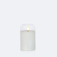 LED Glass Candle 5in - Clear