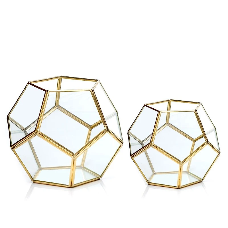 Glass Metal Candleholder