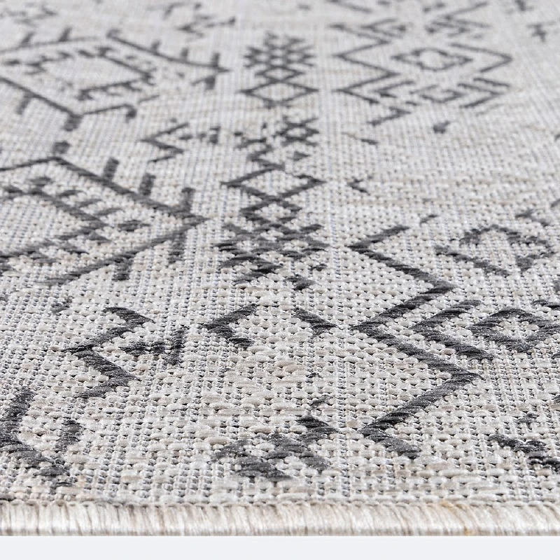 Oksana Outdoor Rug 5'x7' - Grey Anthracite