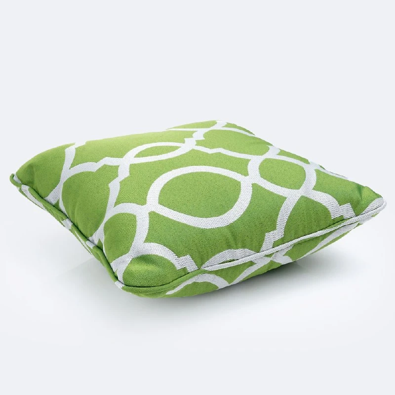 Throw Pillow - Green Lattice