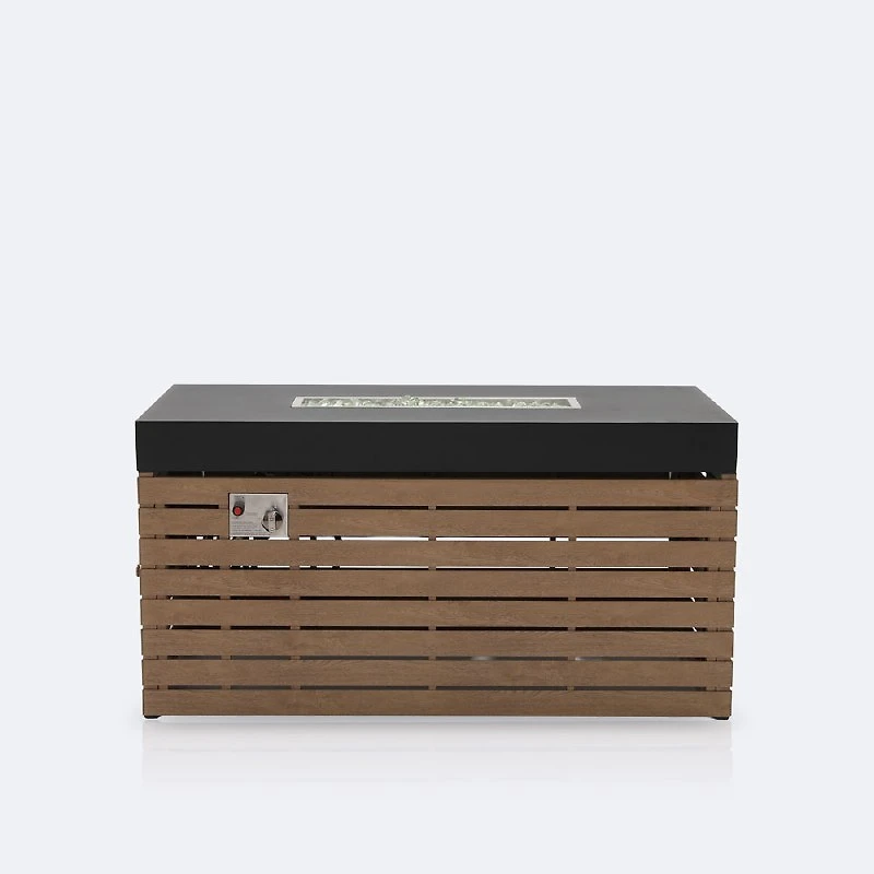 Pire Firepit Table - Woodlook / Black Frame 