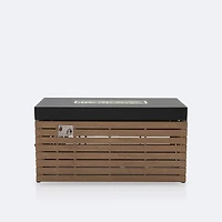 Pire Firepit Table - Woodlook / Black Frame 