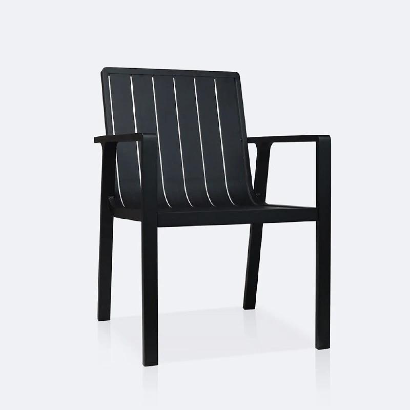 Renfrew Dining Armchair - Black Frame - Carbon Black Cushion