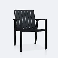 Renfrew Dining Armchair - Black Frame - Carbon Black Cushion