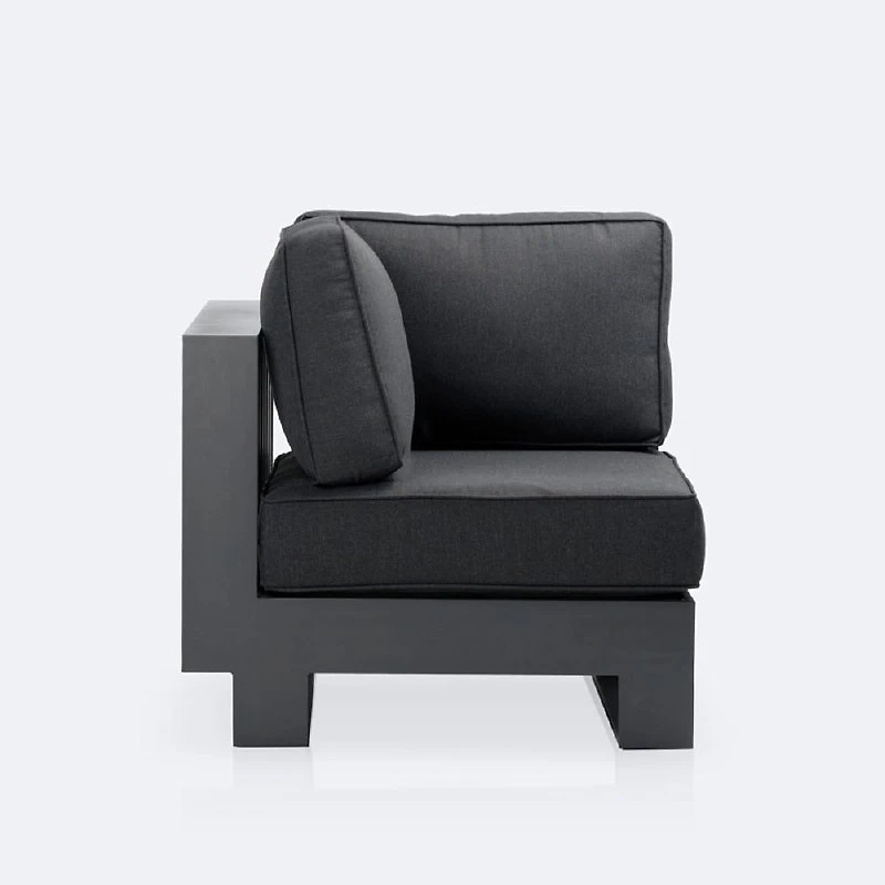 Renfrew Corner Chair -  Black Frame - Carbon Black Cushion