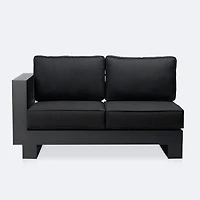 Renfrew Left Hand Facing Loveseat -  Black Frame - Carbon Black Cushion